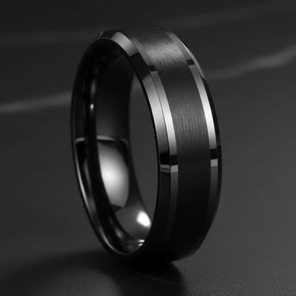 Black Tungsten Carbide Ring for Men