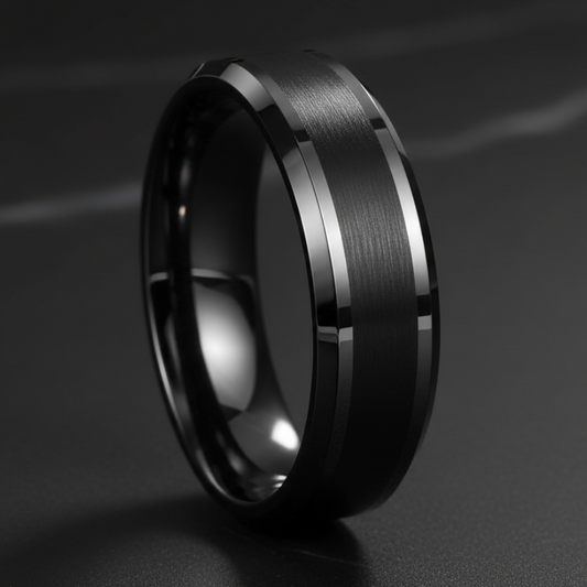 Black Tungsten Carbide Ring for Men