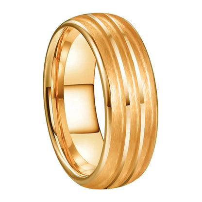 Tungsten Blank Ring with Triple Grooves