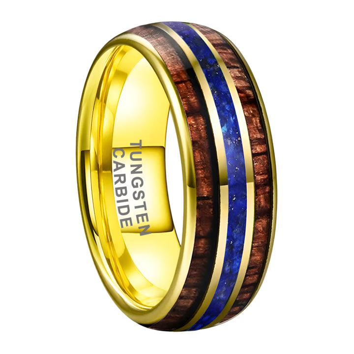 Tungsten Carbide Koa Wood Ring