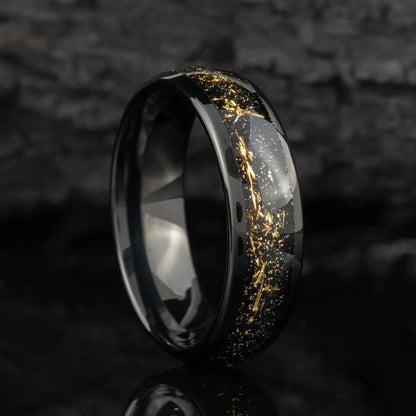 Tungsten Carbide Meteorite Ring
