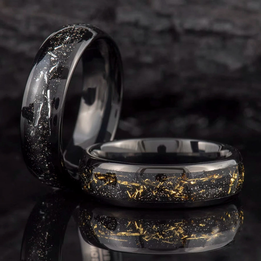 Tungsten Carbide Meteorite Ring