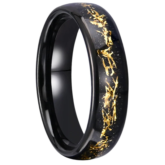 Tungsten Carbide Meteorite Ring