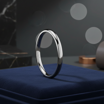 2MM Tungsten Carbide Ring high-polished finish