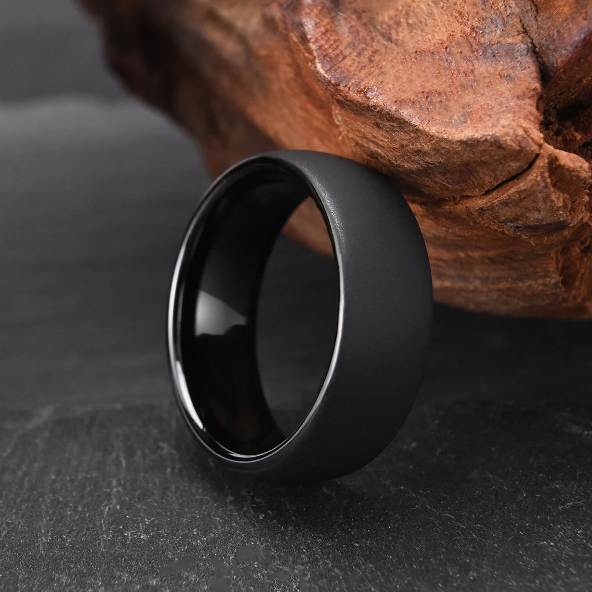 Black Tungsten Carbide Wedding Band