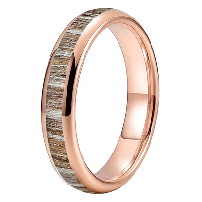 Tungsten Carbide ring with Zebrano Wood inlay