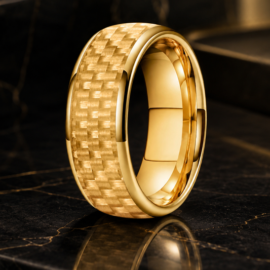 Tungsten Carbon Fiber Wedding Ring