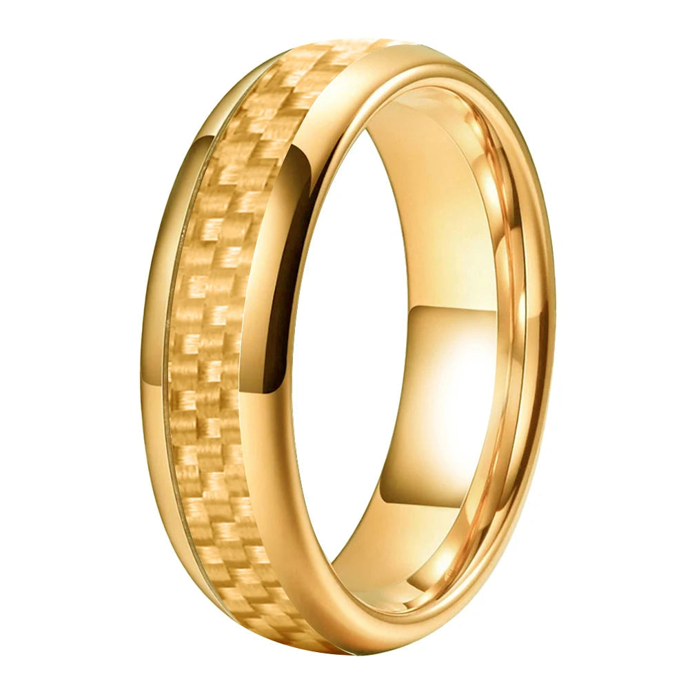 Tungsten Carbon Fiber Wedding Ring