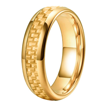 Tungsten Carbon Fiber Wedding Ring