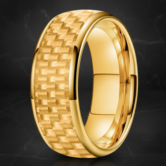 Tungsten Carbon Fiber Wedding Ring