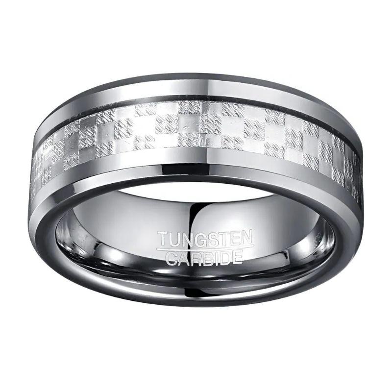 Tungsten_Checkered_Ring
