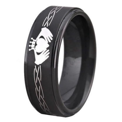 Tungsten Claddagh Ring