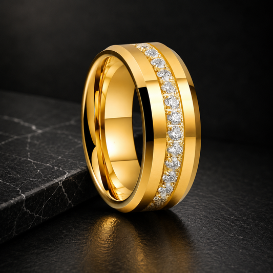 Tungsten Cubic Zirconia Ring