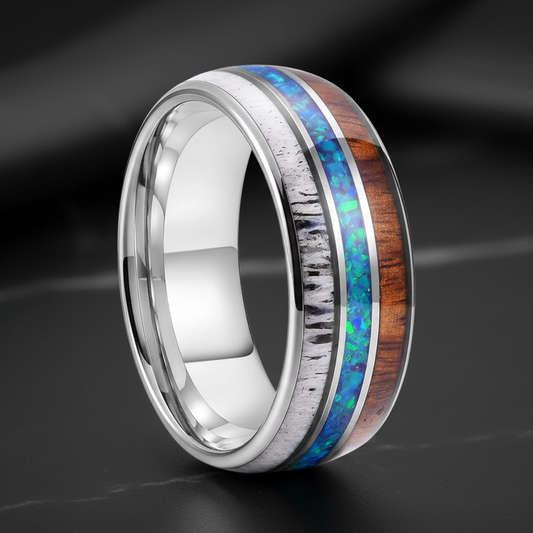 Tungsten_Deer_Antler_Ring