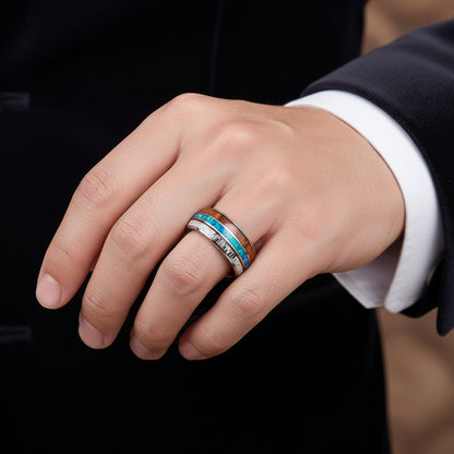 Tungsten Deer Antler Ring