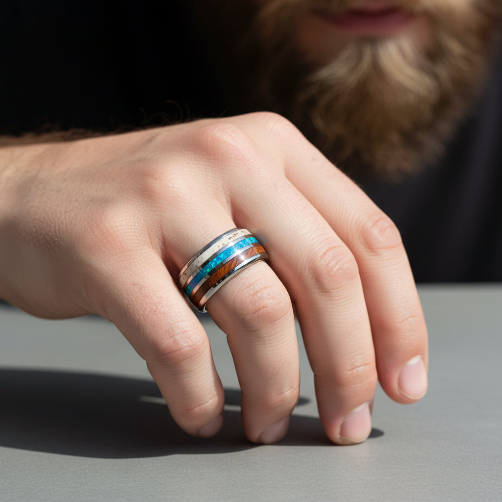 Tungsten_Deer_Antler_Ring