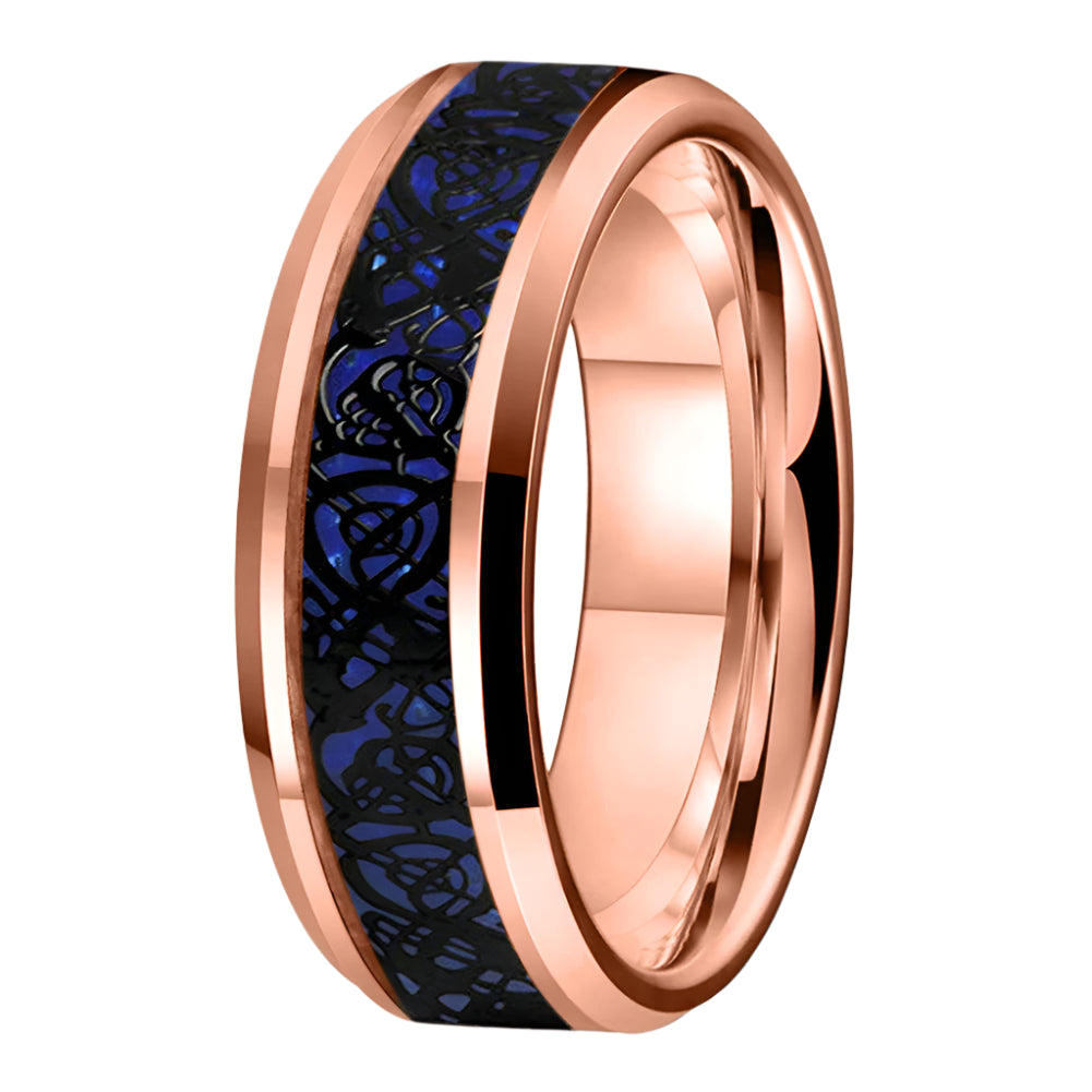 Tungsten Dragon Mens Ring