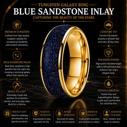 Tungsten Galaxy Ring