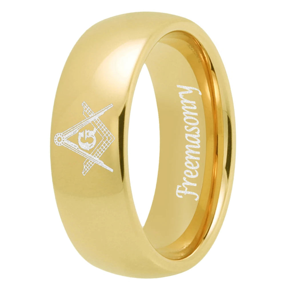 Tungsten Masonic Ring