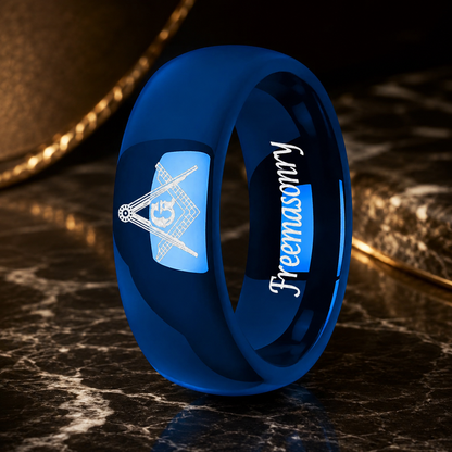 8MM Tungsten Masonic Ring For Men