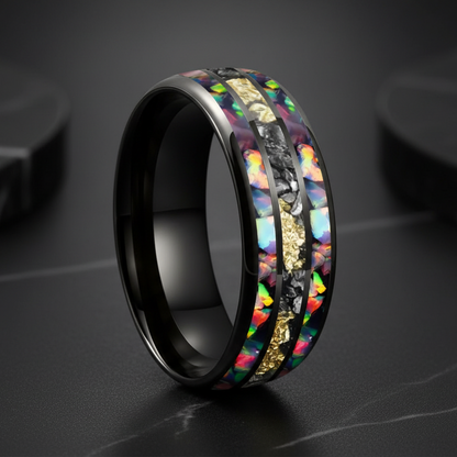 Tungsten Meteorite Engagement Ring - RealTungsten