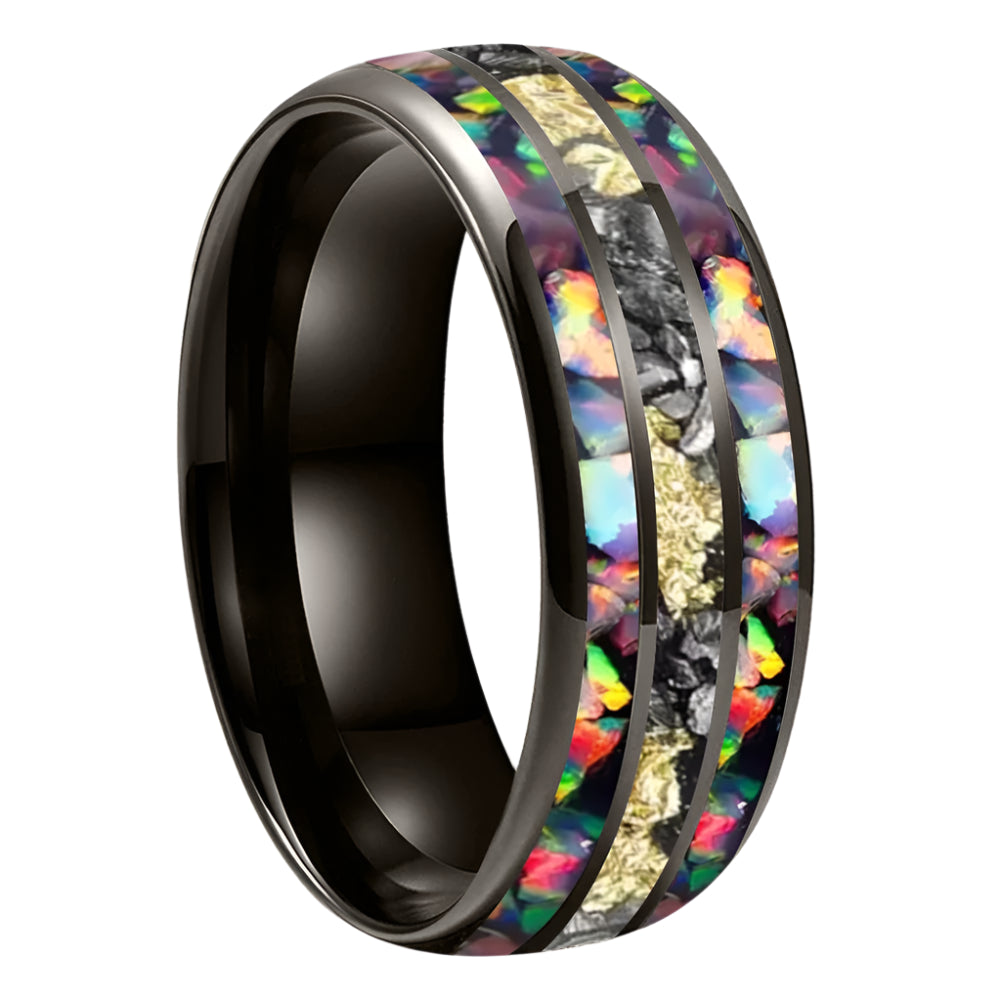 Tungsten Meteorite Engagement Ring