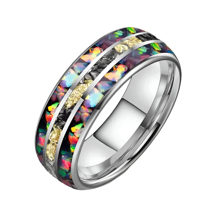 Tungsten Meteorite  Engagement Ring