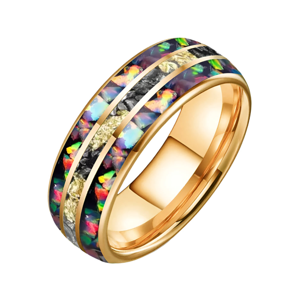 Tungsten Meteorite  Engagement Ring