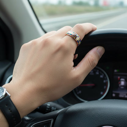 Tungsten Meteorite  Engagement Ring