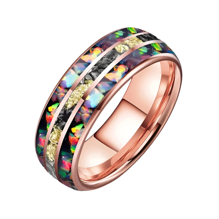 Tungsten Meteorite  Engagement Ring