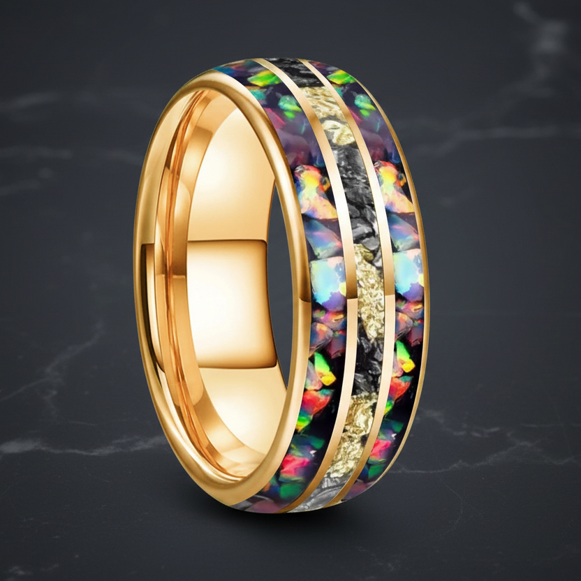 Tungsten Meteorite Engagement Ring - RealTungsten