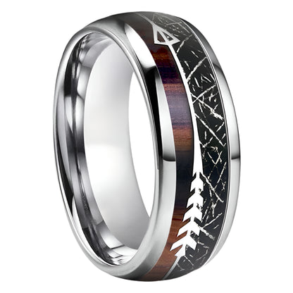 Tungsten Meteorite Ring Mens