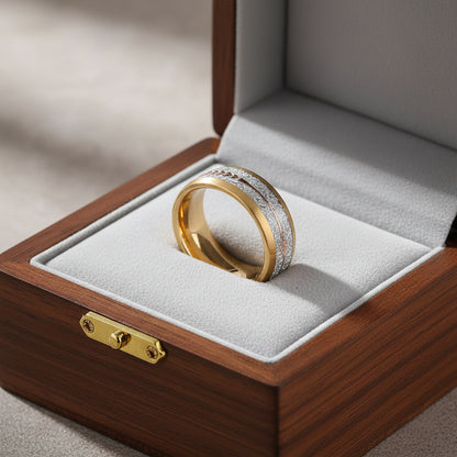 Tungsten Meteorite Wedding Ring