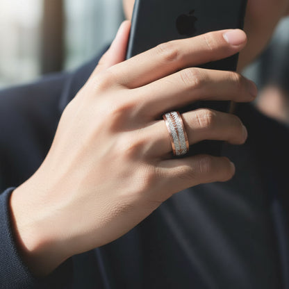 Tungsten Meteorite Wedding Ring