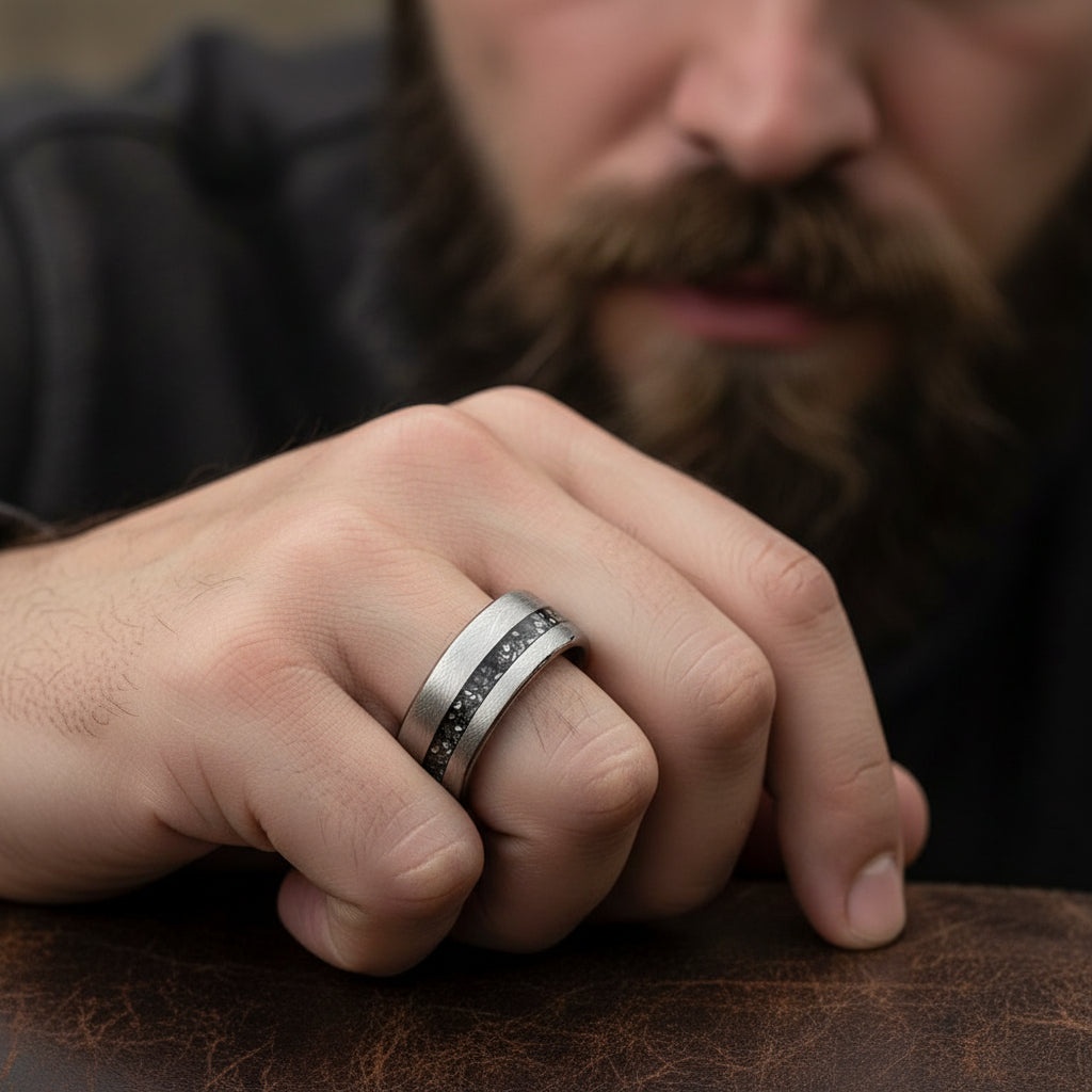 Tungsten_Offset_Meteorite_Ring
