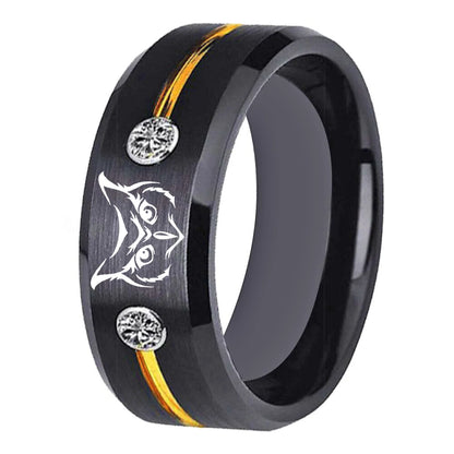 Tungsten Owl Ring
