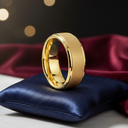 8mm Matte Tungsten Ring for Women