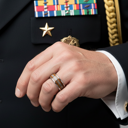 Tungsten Ring with Deer Antler Inlay