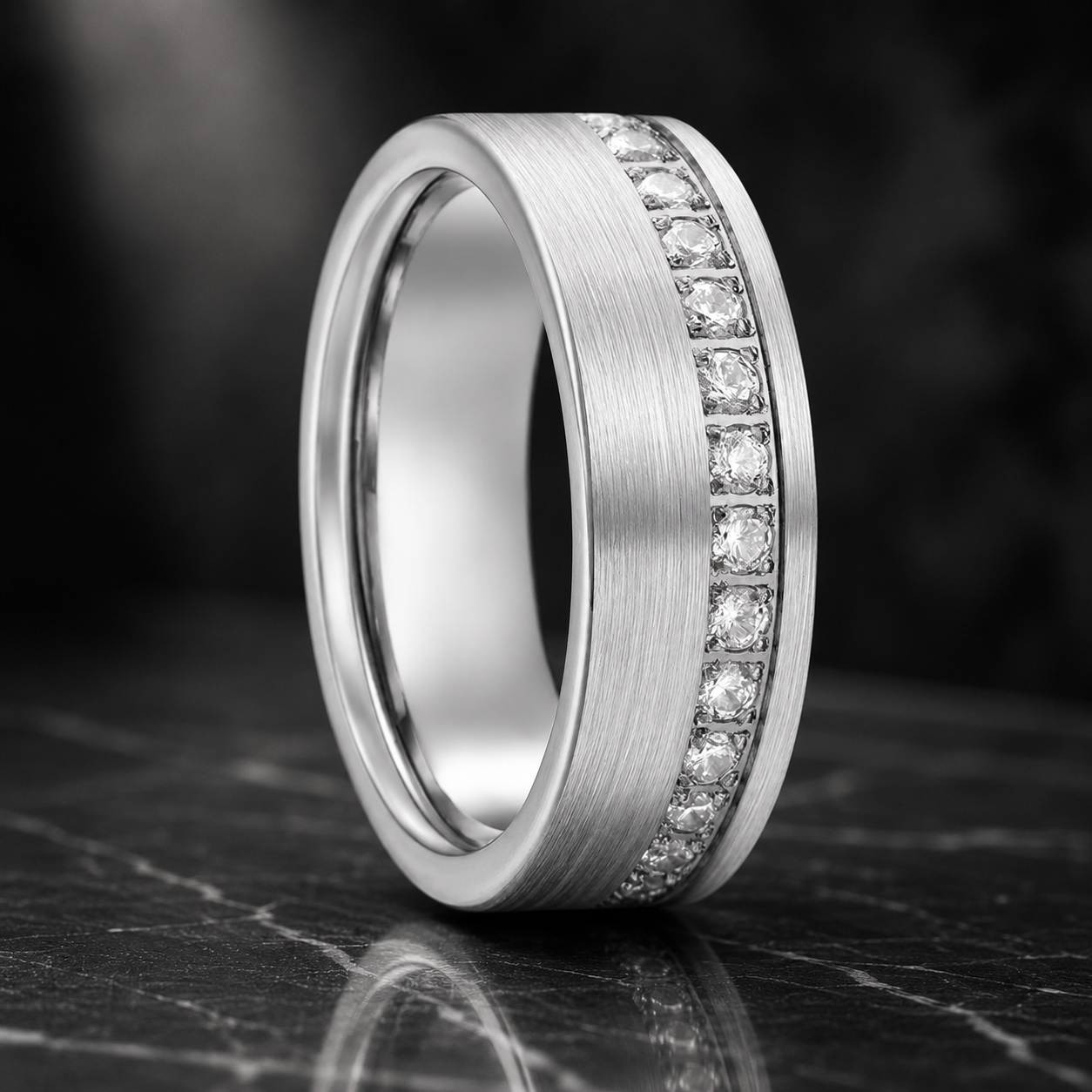 Tungsten Rings with Stones