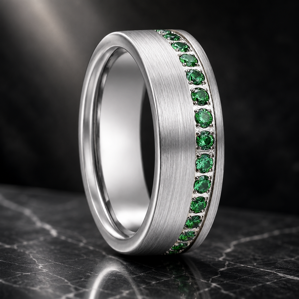 Tungsten Rings with Stones