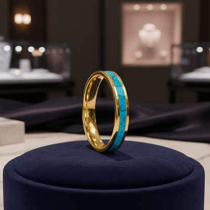 4mm_Tungsten_Turquoise_Stone_Inlaid_Ring