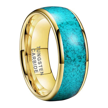 Turquoise Tungsten Wedding Ring