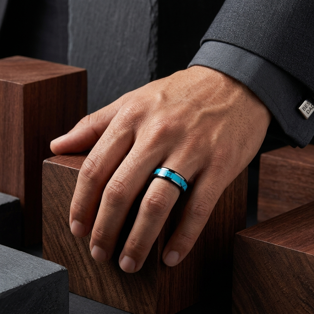 Turquoise Tungsten Ring