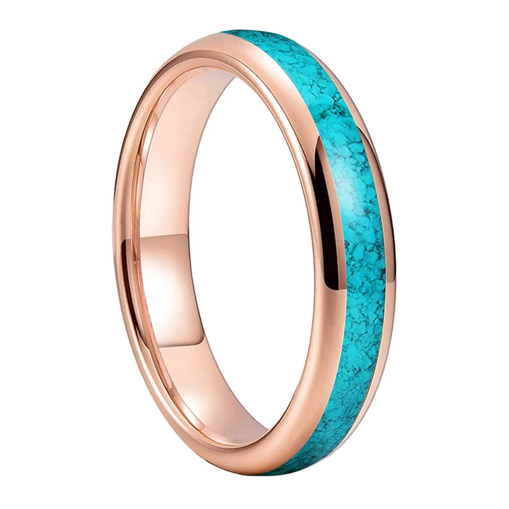 Turquoise Tungsten Wedding Ring