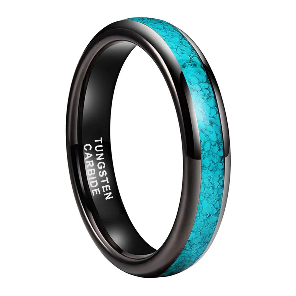 Turquoise Tungsten Wedding Ring