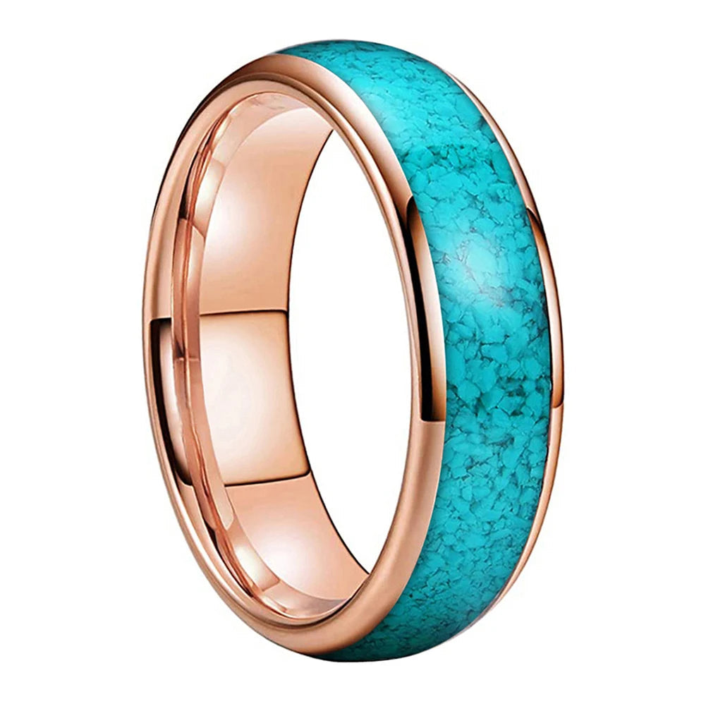 Turquoise Tungsten Wedding Ring