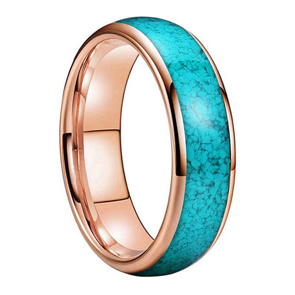 Turquoise Tungsten Wedding Ring