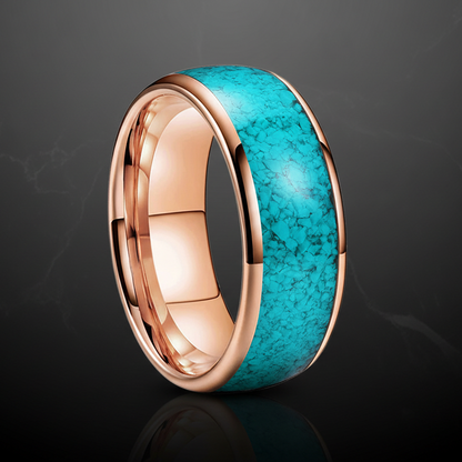 Turquoise Tungsten Wedding Ring
