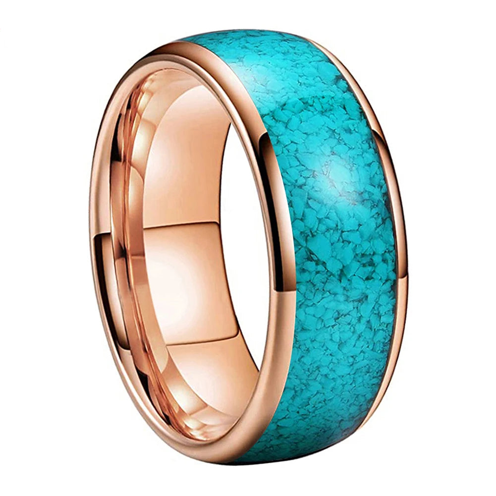 Turquoise Tungsten Wedding Ring