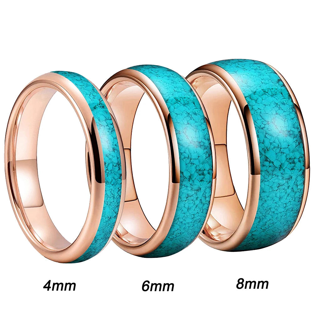 Turquoise Tungsten Wedding Ring